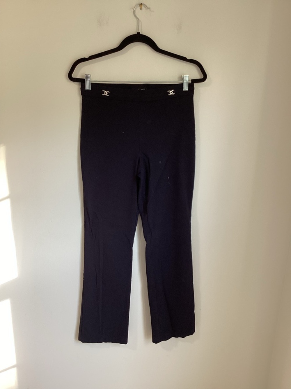 *Counterparts Navy Stretch Knit Pants with Branded Waist Label